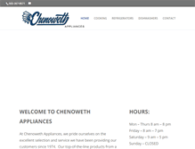 Tablet Screenshot of chenowethappliances.com